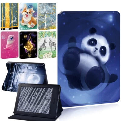 Funda con soporte de cuero animal para Amazon Kindle 8/10/11th/Paperwhite 12345+lápiz