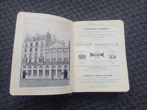 HENRY HAMELLE Catalogue Général 1910 Fournitures pour Industrie Paris VALVOLINE - Imagen 9 de 21