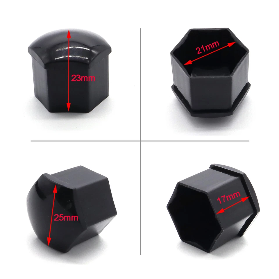 For Tesla Model 3 S X Y Lug Nut Cover Kit Car Wheel Center Hub Caps Gloss Black - Imagem 3 de 4