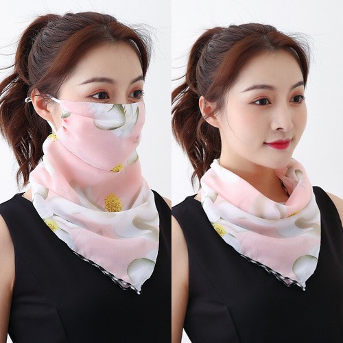 Outdoor Windproof Dustproof Breathable Scarf Mask Triangular Silk Scarf For Girl - Picture 28 of 28