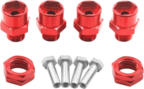 8 Pack Red 1/8 12mm to 17mm Wheel Hex Hub Adapter Extension For 1/10 RC Car - Bild 4 von 10