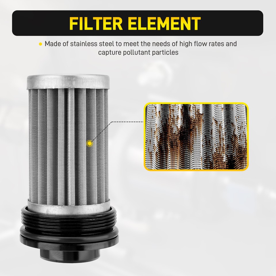 High Flow Universal 100 Micron Cleanable Inline Fuel Filter AN6 AN8 ...