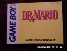 Dr. Mario (Gameboy) GB Instruction Manual Booklet Only... NO GAME