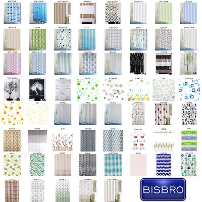 Duschvorhang Textil Badewannenvorhang inkl Ringe Wannenvorhang 180x200cm AUSWAHL