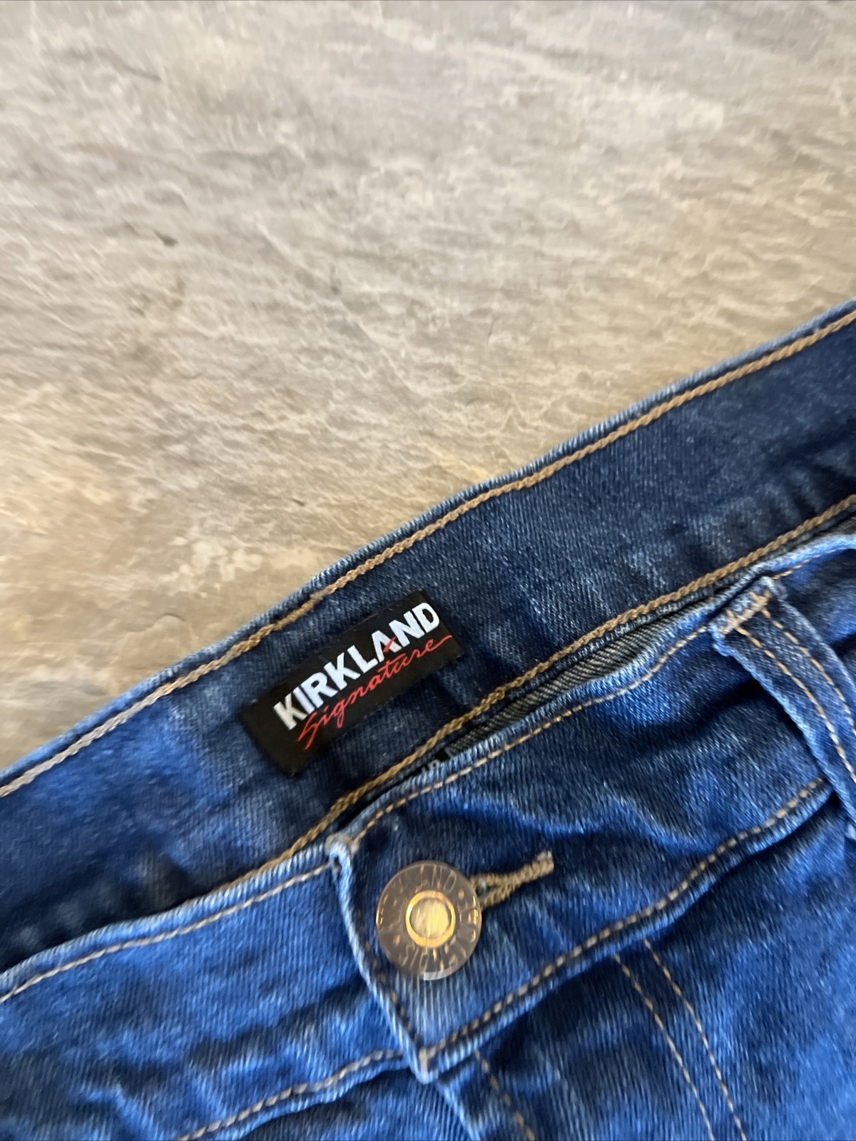 Kirkland Mens Blue Straight Leg Jeans 38” Waist 30” Leg eBay
