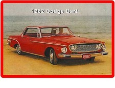 1962 Dodge Dart Red Auto Refrigerator Tool Box Magnet