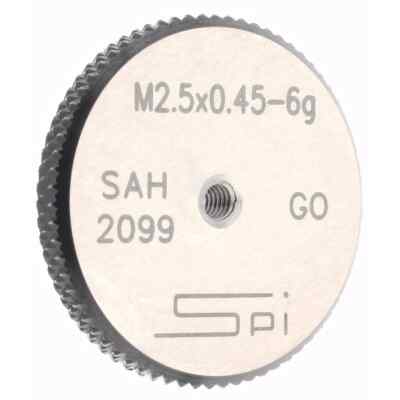 SPI M2.5x0.45 Go Single Ring Thread Gage Class 6G, Oil Hardened Nonshrinking ...