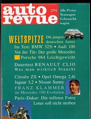 AUTO REVUE 2 / 1991 / BMW 325i, MERCEDES 190 W 2,5 - 16 Evo II