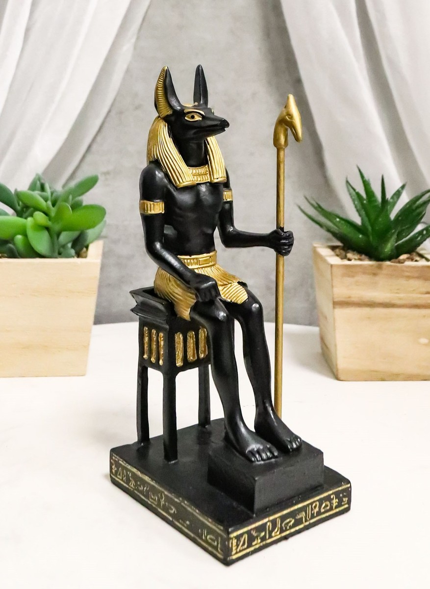 【中古・民芸品】アヌビス神 Anubis 像 厨子付き伏像フィギュア 中古・民芸品】アヌビス神 Anubis 像 厨子付き伏像フィギュア