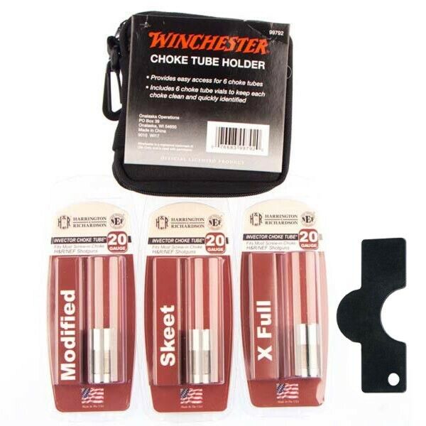 CHOKE TUBE 3 PACK 20 GAUGE BROWNING WINCHESTER MOSSBERG WITH CADDY & TOOL (CK20)