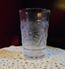 Anchor Hocking Sandwich Glass Clear Juice 3.5 tall RARE Hard-to-find size!!