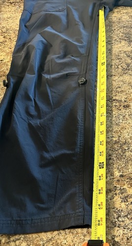 Pantaloni donna Eastern Mountain Sports neri leggeri cotone/nylon con linguetta a rotolo taglia 10r - Foto 12 di 13