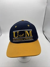 VINTAGE University of Michigan The Game Hat Cap Snap Back NCAA Football Mens 90s