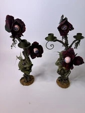 Katherines Collection Halloween Lizard Candle Holders 17.5"  Set of 2