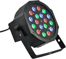 Faro Rgb 18W Faretto 18 Led Vari Colori Discoteca Sensore Sonoro Luce Colorata