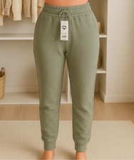 Miss Selfridge Mint Army Green Joggers sz S Oversized Soft Tapered Sweatpants