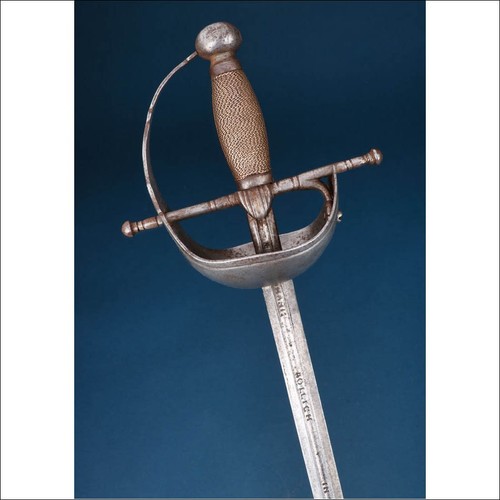 Spain-Germany. Antique Half Cup Sword. Iohanis Hollich. 17th Century