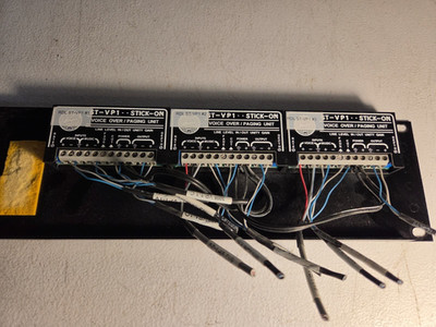 RDL ST-VP1 Voice Over Paging Modules Rack Panel Assembly w/ Wiring Harness
