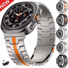 Titanium Metal Strap Band For Samsung Galaxy Watch Ultra 47mm 4/5/6/7/8/9Classic