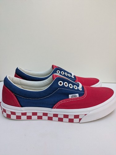 Vans Era BMX Entrenadores a Cuadros Reino Unido 6.5 EE. UU. Hombres 7.5 EE. UU. Mujeres 9 EUR 40 ROJO/AZUL - Imagen 6 de 10