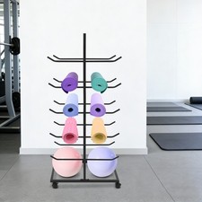 Yoga Mat Holder Yoga Mat Storage Rack Large Capacity Yoga Mats Organizer Shelf