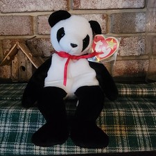 Ty Beanie Babies Fortune The Panda Bear 1998 Retired PE Pellets