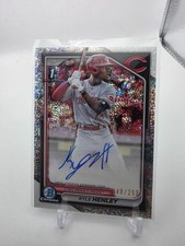 KYLE HENLEY 2024 Bowman Chrome 1st Speckle Refractor Auto /299 REDS Cincy