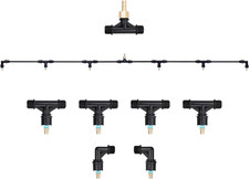 6-Nozzle Poly Boom Wand with 3/8" Brass Fitting, 7.5 Ft. ATV Sprayer Boom, Wide-