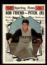 1961 Topps Bob Friend EX/Mt set Break #585