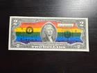 Colorized 2 Dollar Bill $2 Rainbow Pride Original Art