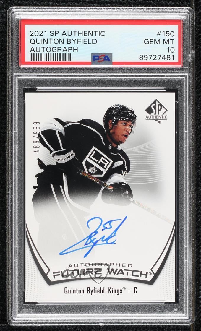2021 SP Authentic Future Watch /999 Quinton Byfield #150 PSA 10 GEM MT Auto 3uy