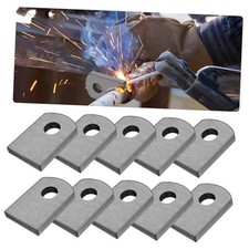 10PCS Flat Bottom Weld on Tab 3/8" Hole,Iron 1-1/2"x1" Welding Table