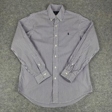 Ralph Lauren Button Down Shirt Long Sleeve Classic Fit Purple Mens Small S