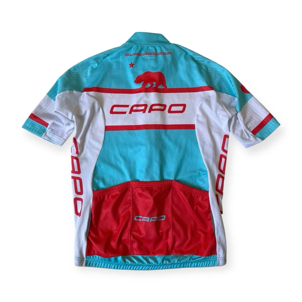 Capo Forma Men’s Large Team Jersey Sea Foam Green, White - Made in Italy - Image 2 of 4
