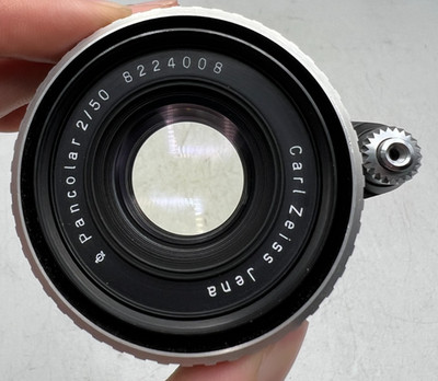 Carl Zeiss Jena Pancolar 50mm F2 Exakta Mount Camera Lens - 6 Aperture Blade