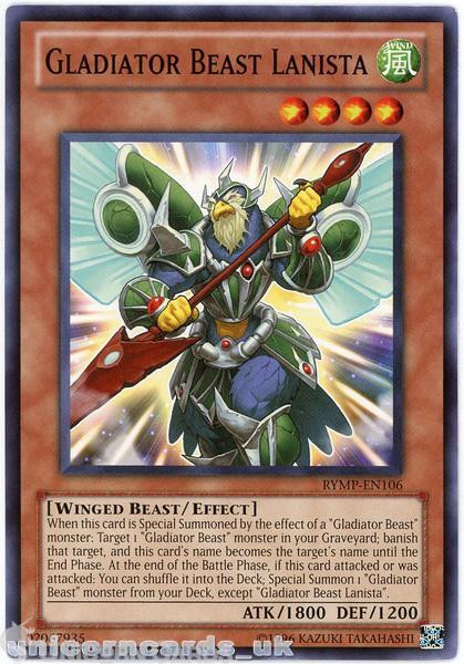 RYMP-EN106 Gladiator Beast Lanista UNL Edition Mint YuGiOh Card