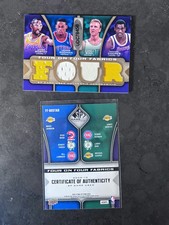 BIrd Magic Rodman Worthy 2010 UD SP Game Used Four on Four COA #FF-08STAR 38/65