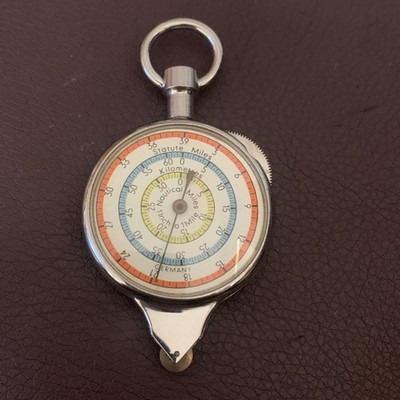 Vintage Statute Nautical Miles 1 inch to 1 mile Map measure Magnetic Compass 
