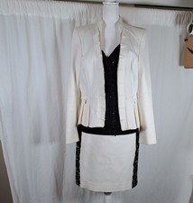 Skirt Suit 10 Cream Skirt Top Jacket