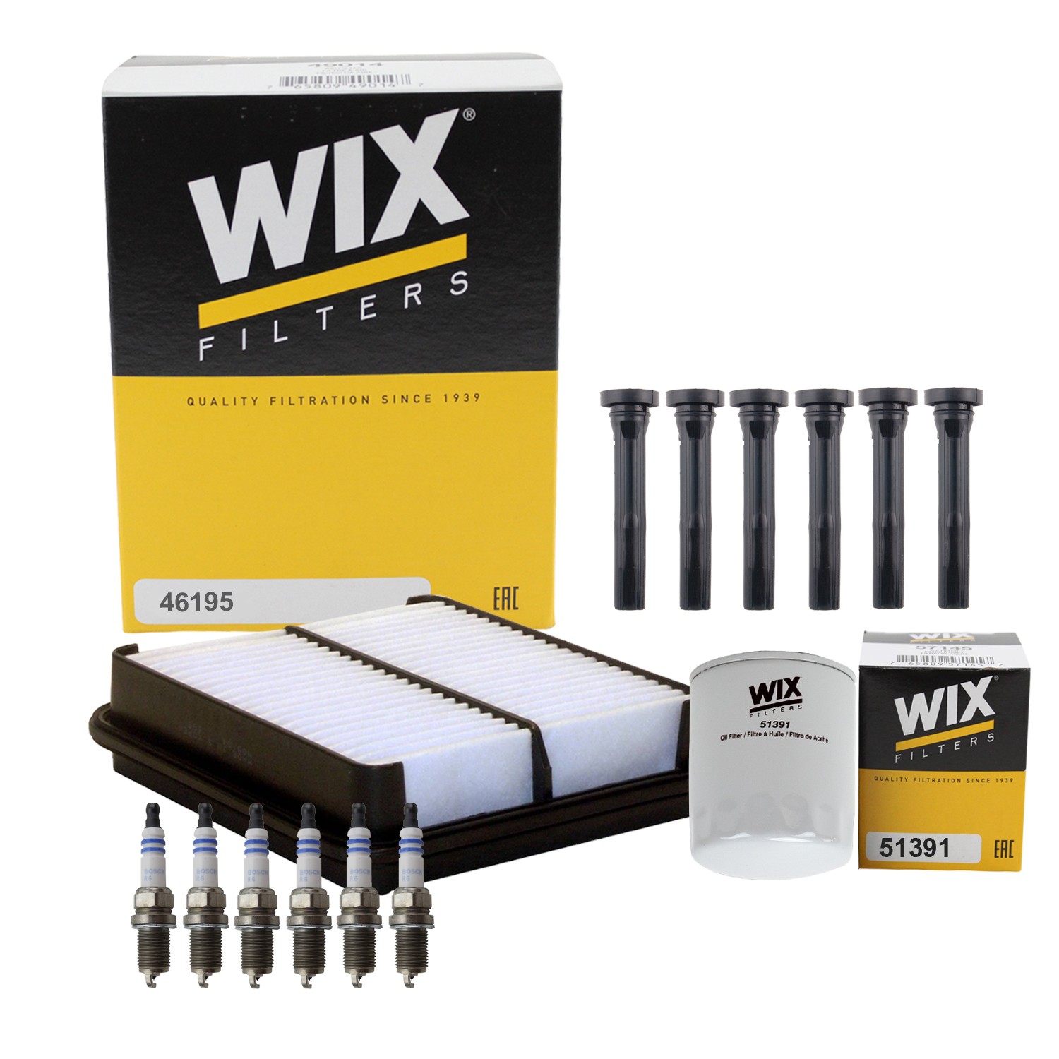 Wix Tune Up Kit Bosch 6 Spark Plugs  NGK Boots Kit for Tracker Vitara XL-7 V6
