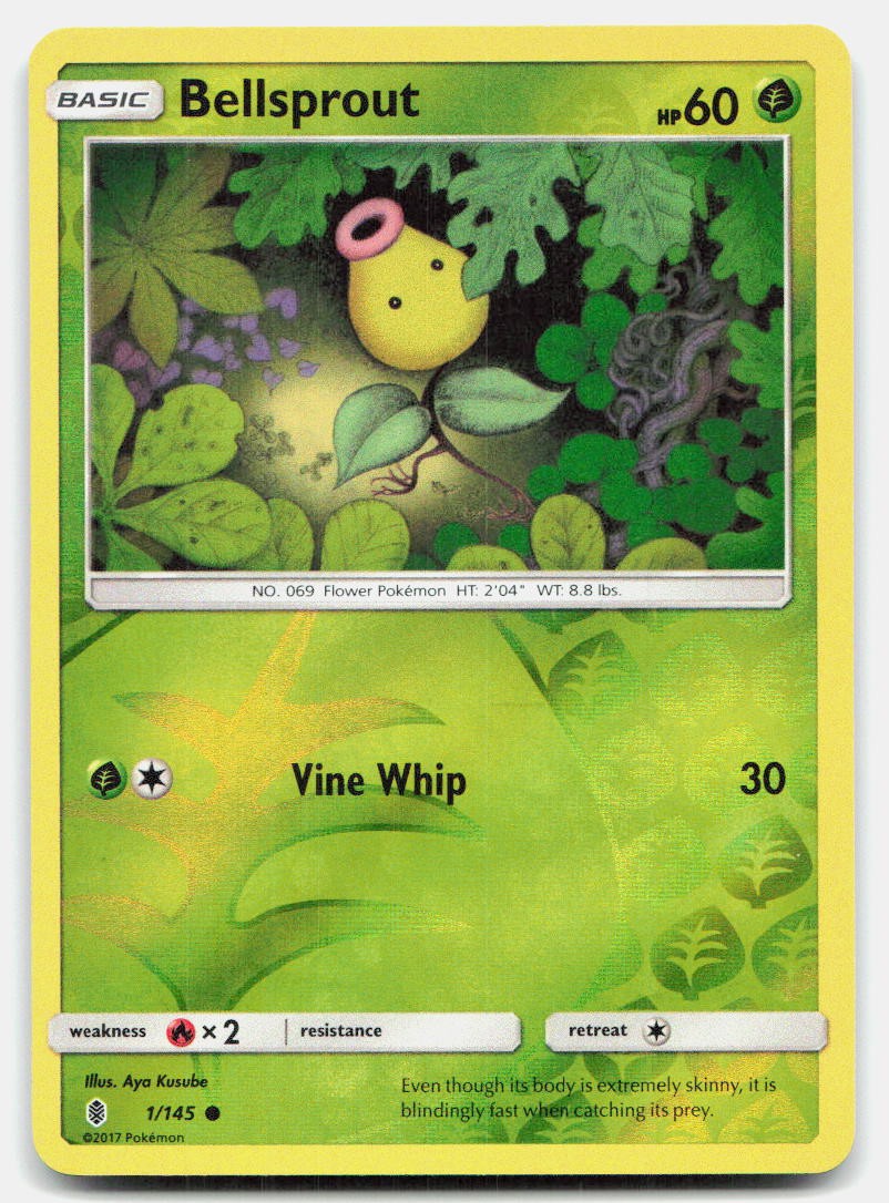 Guardians Rising Bellsprout 1/145 NM Pokemon Reverse Holo Common Tcg Card