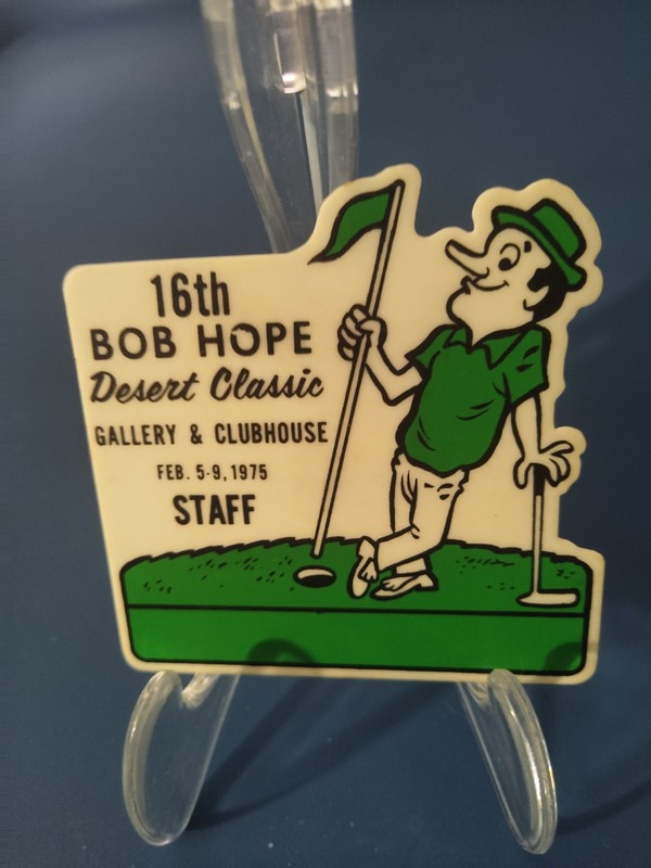 BOB HOPE DESERT CLASSIC early 1975 Staff employee PASS/PIN /BADGE
