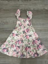 LoveShackFancy Pink Floral Midi Girls Dress 3-4 Years