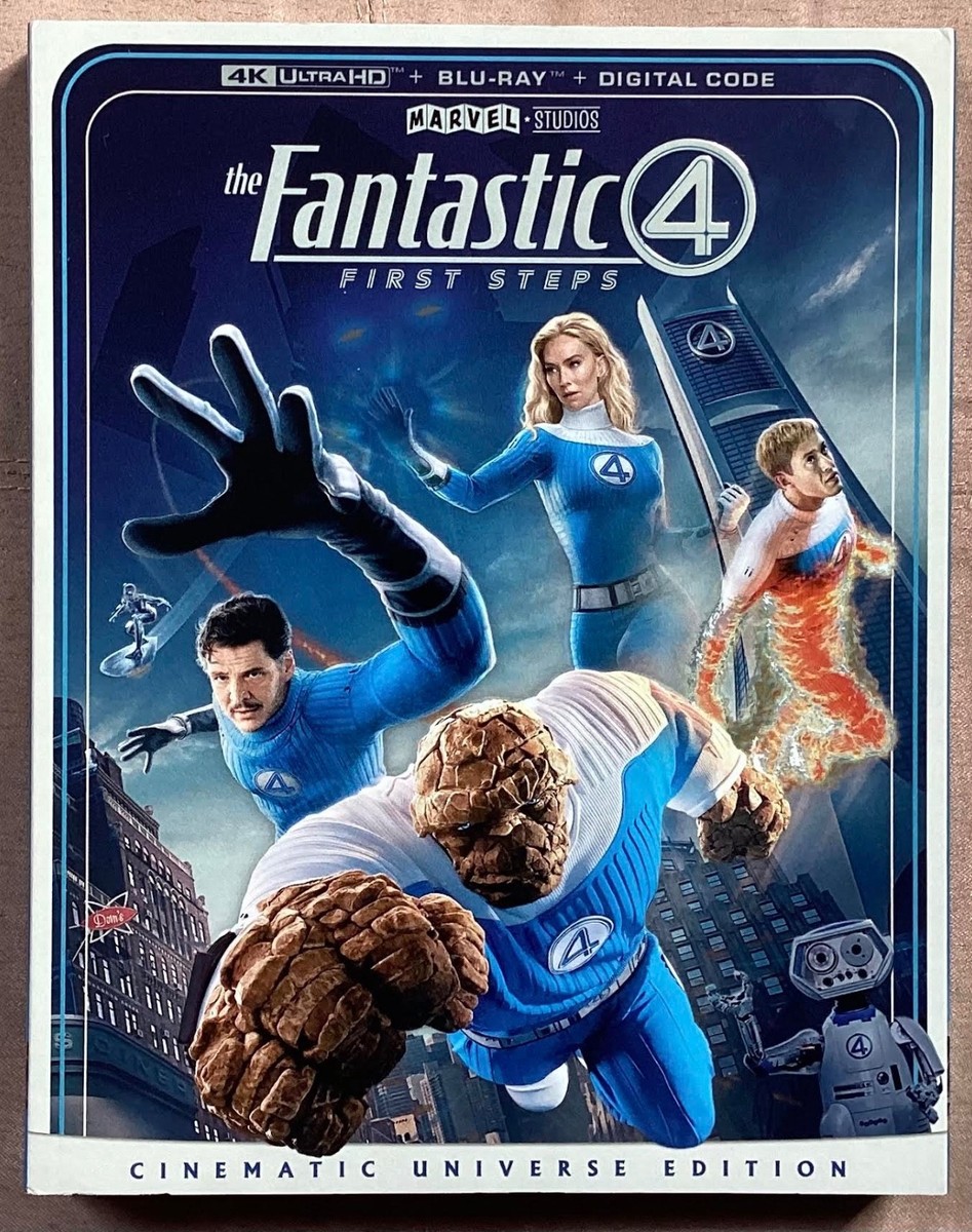 The Fantastic Four: First Steps 2 Disc 4k Blu-ray Set w Slipcover