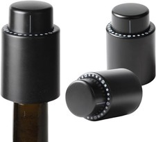 2 Pack Reusable Vacuum Wine Bottle Stoppers Airtight Wine Preserver Corks Sealer