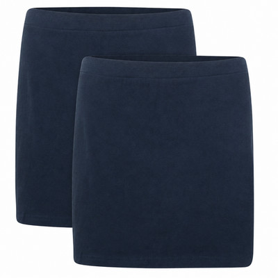 Mädchen Skorts 2er Pack Baumwolle Stretch Schule PE Sport Rock mit integrierten Shorts