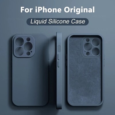 Luxus Flüssig Silikon Handyhülle/Cover für Apple iPhone 16 15 14 13 12 11 Pro M