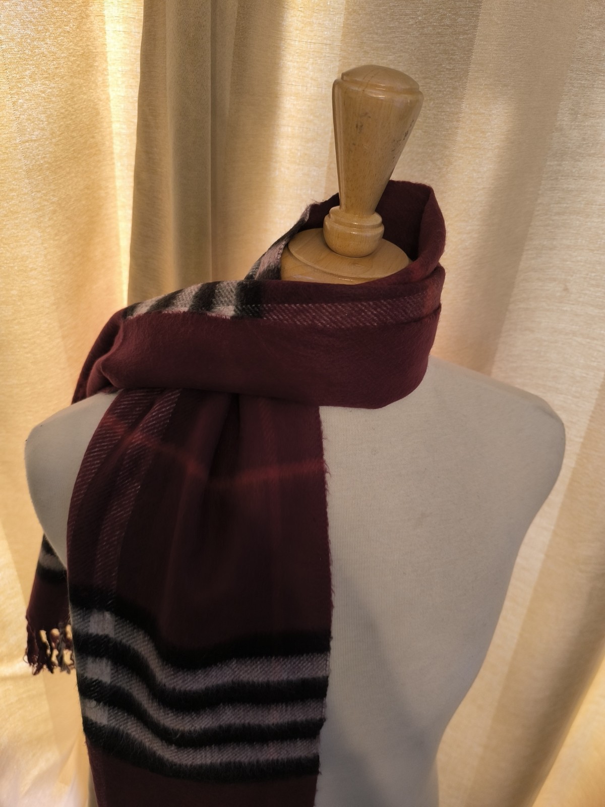 Burberry Y2K Vintage Reversible Scarf Grade C image 10