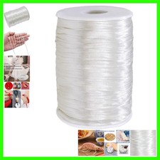 Versatile 2mm x 100 Yards White Satin Nylon Cord for Chinese Knot Kumihimo
