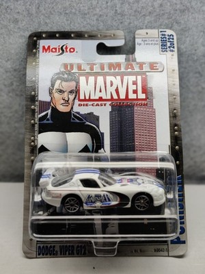 Maisto Ultimate Marvel Collection #2/25 ''PUNISHER'' White Dodge Viper GT2 - Nice!